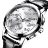 leather silver white