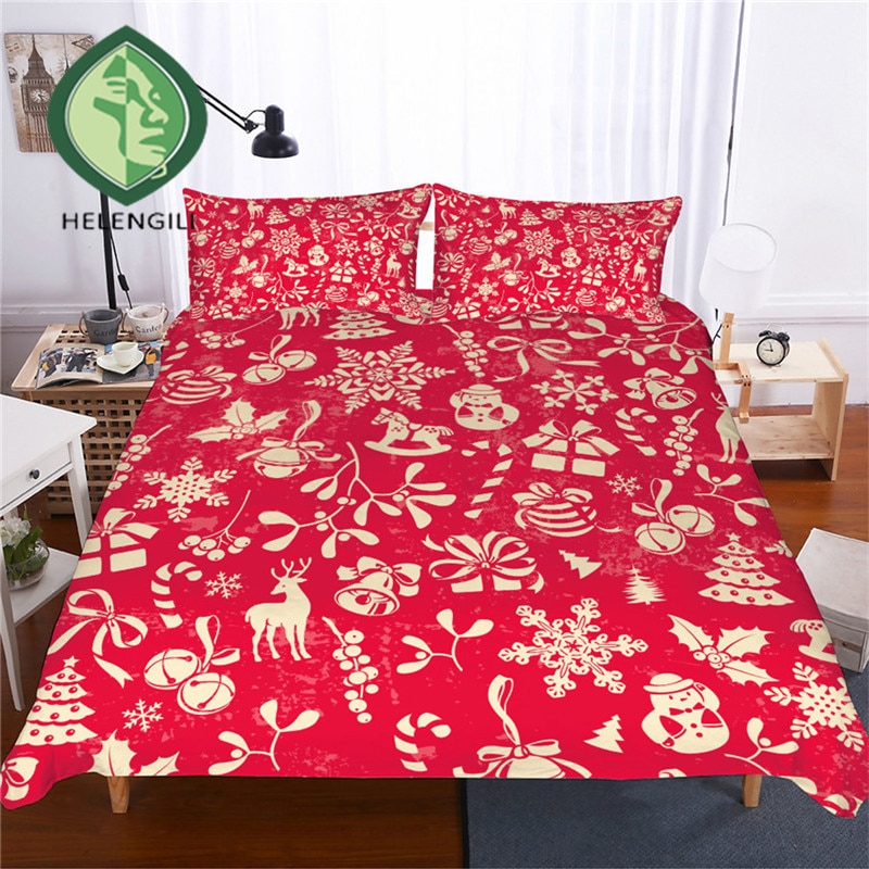 3d Bedding Set Christmas Print Duvet Cover Set Lifelike Bedclothes