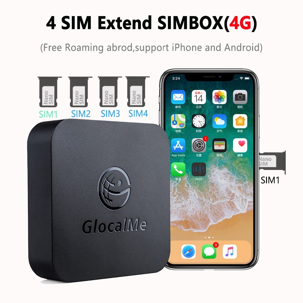 Multi 4 Sim Dual Standby No Roaming 4g Simbox For Ios Android